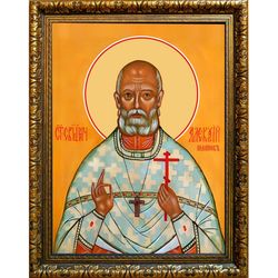 Алексий Аманов священномученик, пресвитер. Икона на холсте.