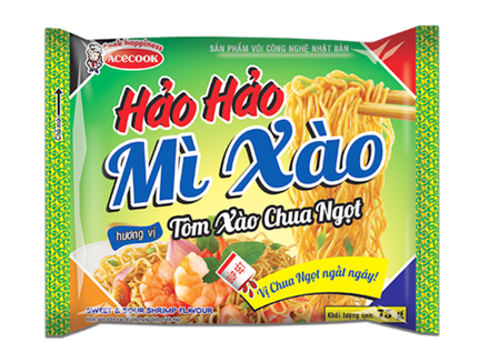 Сублимированная лапша Hao Hao, вкус креветки (сладко-кислая), 75 гр.