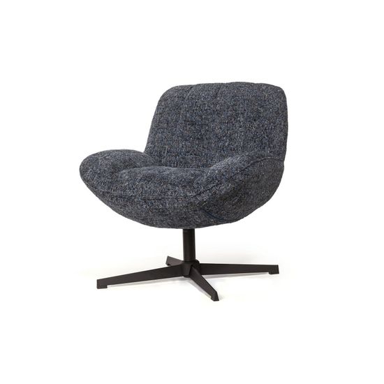 Кресло с вращением Mateo, букле биколорный синий