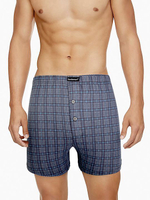 Клетчатые трусы-шорты из хлопка (Размер: XL) (Цвет: синий)