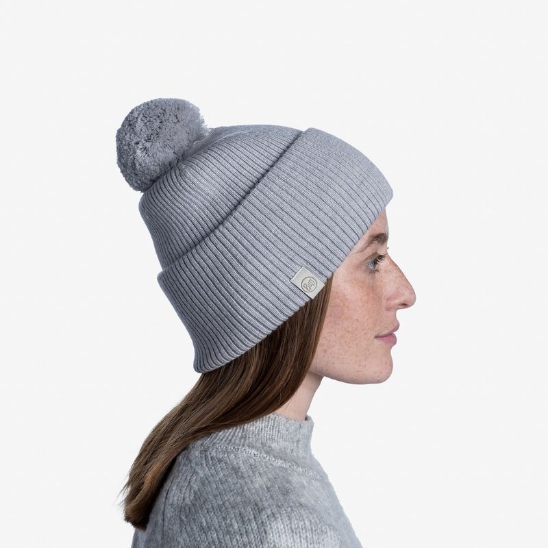 Вязаная шапка Buff Hat Knitted Tim Light Grey Фото 6