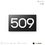 Номер на дверь 509, табличка на дверь для офиса, квартиры, кабинета, аудитории, склада, черная 120х70 мм, Айдентика Технолоджи