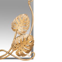 Зеркало настенное Monstera Deliciosa (Монстера) прямоугольное 80х60 Бронза