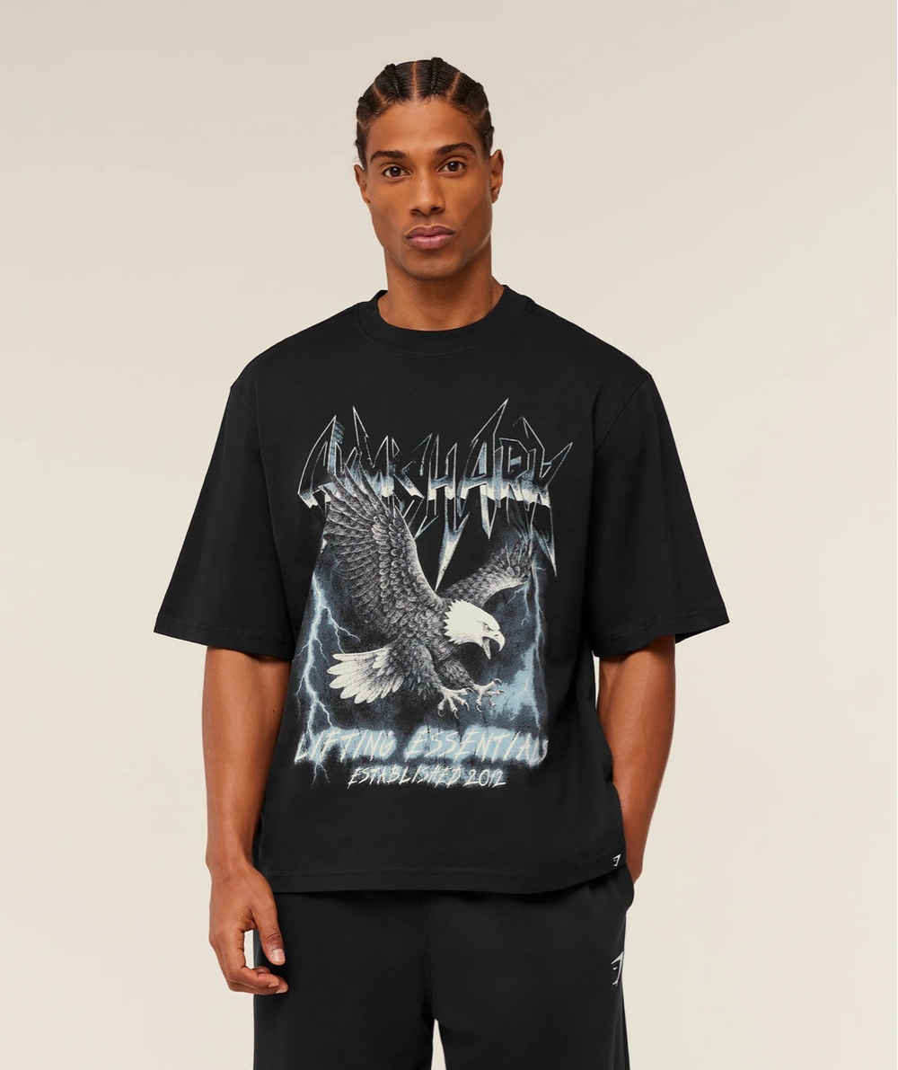 Футболка GYMSHARK Eagle Graphic T-Shirt Black