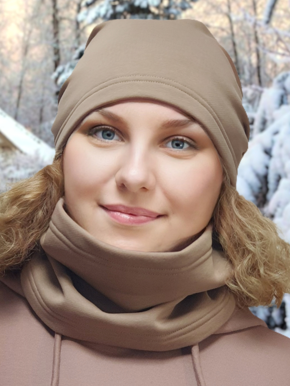 Шапка МИШЕЛЬ хлопковая утепленная