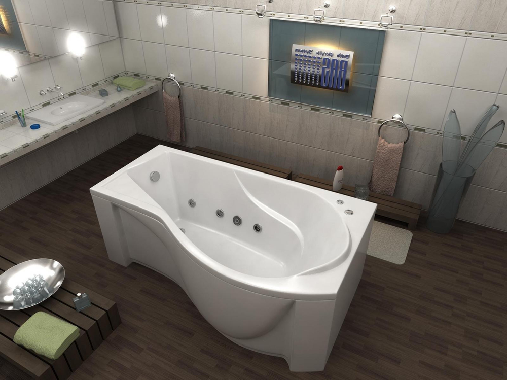 Акриловая ванна Bas (Бас) Капри 170х95 R, с каркасом