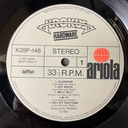 Винтажная виниловая пластинка LP Krokus Hardware (Japan 1981) (No Obi)