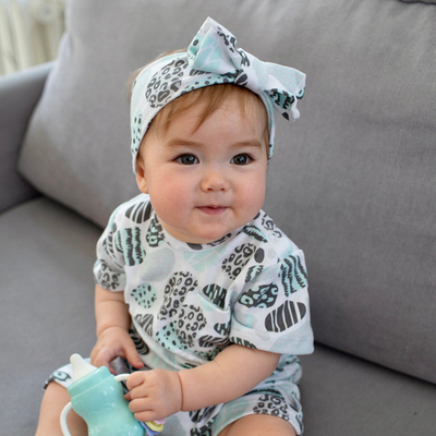 Повязка на голову с бантиком (ментоловые камешки)