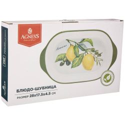 БЛЮДО AGNESS "ЛЕМОН ТРИ" 28*17,5*4,5 СМ (КОР=18ШТ.)