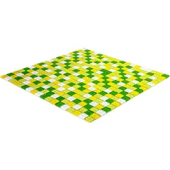 Tropic мозаика Bonaparte стеклянная зеленый желтый белый квадрат