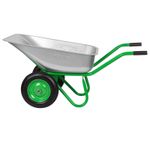 689643 Тачка садово-строительная 2-х колесная, грузоподъемность 230 кг, объем 90л Сибртех