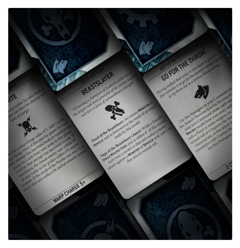 Datacards: Space Wolves 9 редакции на английском языке