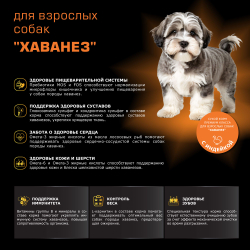 Корм сухой для взрослых собак породы Хаванез, с индейкой, 2,5 кг, QUATTRO