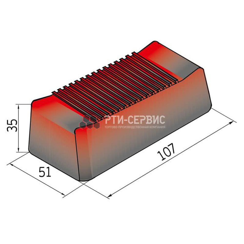 Резиновая накладка (РТИ-СЕРВИС 1062) для страховочной стойки под автомобиль 6 т.