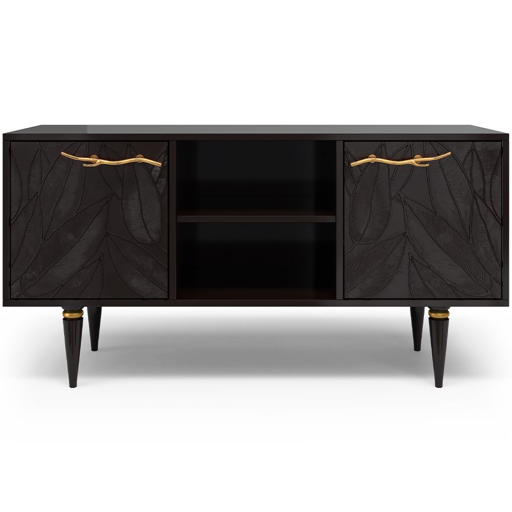 Тумба под ТВ Арт Колор leaves 117см Классик Голд Терпкий коричневый