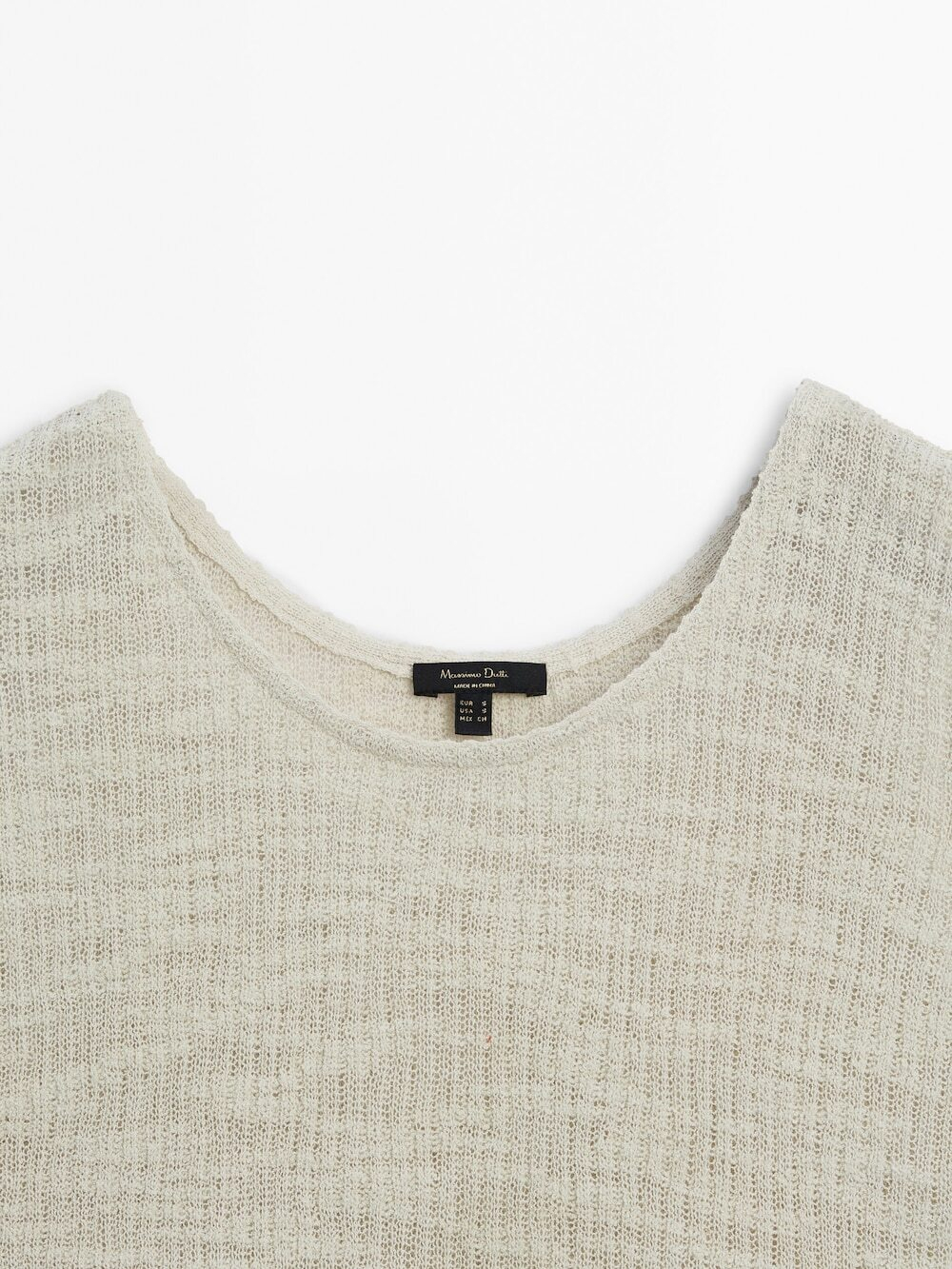 Massimo Dutti Трикотажный топ без рукавов, светло-зеленый