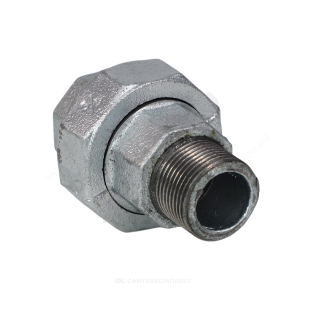 Соединитель прямой американка чугун оц Ду 20 (3/4") ВР/НР Fittex PLUS
