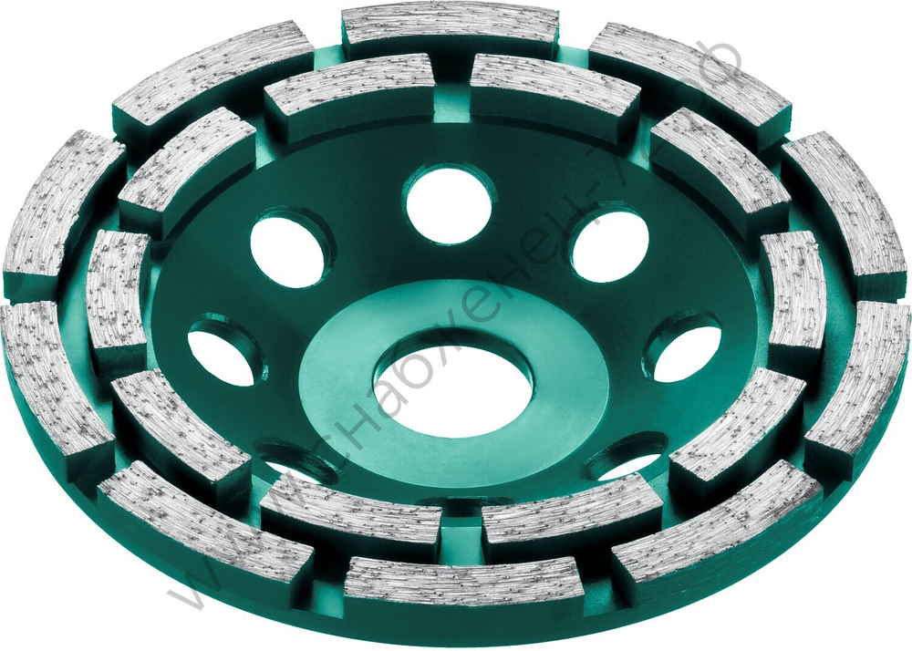KRAFTOOL Double d 125 мм, двухрядная алмазная шлифовальная чашка, INDUSTRIAL (33369-125)