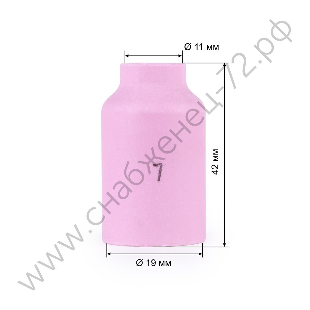 Varteg Сопло керам. 11,0мм №7 газ.линза (701.0423/ТС0034, 42мм, пр-во FoxWeld/КНР)
