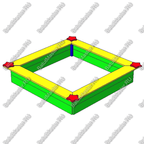 ПЕСОЧНИЦА С ЦВЕТОЧКАМИ И ЛАВКАМИ