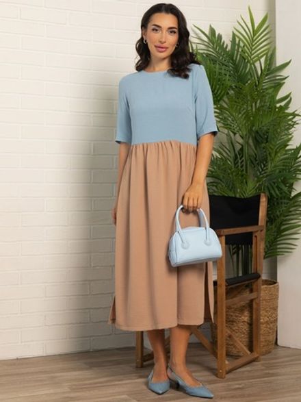 Платье Синтия (бежево-голубое) П16008-25М LT Collection