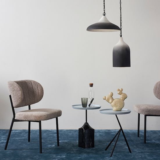 Столик кофейный sustainable collection, D38 см, серый/черно-белый