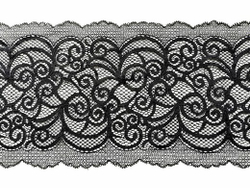 Эластичное кружево, черный, 18см (Артикул: EK-1002), м