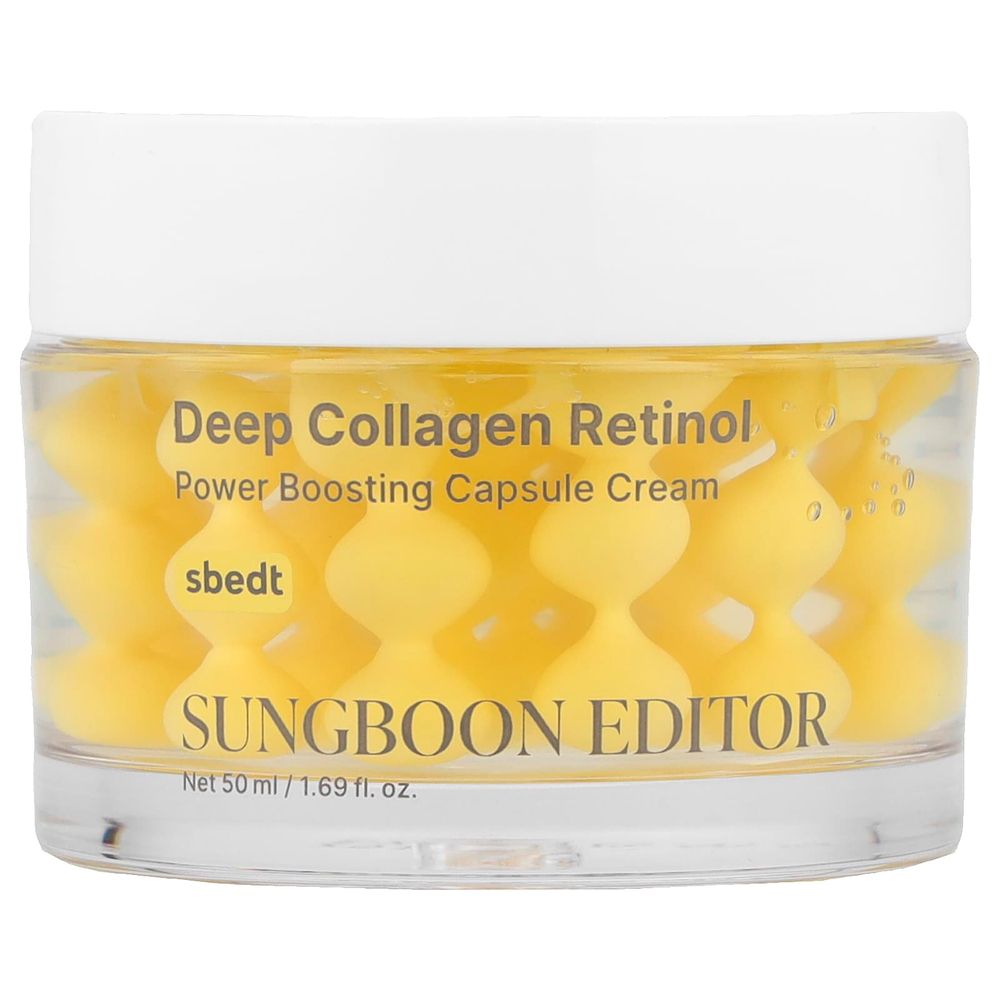 Sungboon Editor, Deep Collagen Retinol, крем с капсулами для повышения упругости кожи, 50 мл (1,69 жидк. унции)
