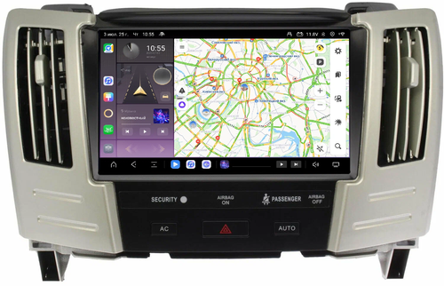 Магнитола для Toyota Harrier XU30 2003-2013, Lexus RX 2003-2009 - Kuberg SF-9278 QLed+2K, Android 13, Быстрейшая, CarPlay, 4G SIM-слот