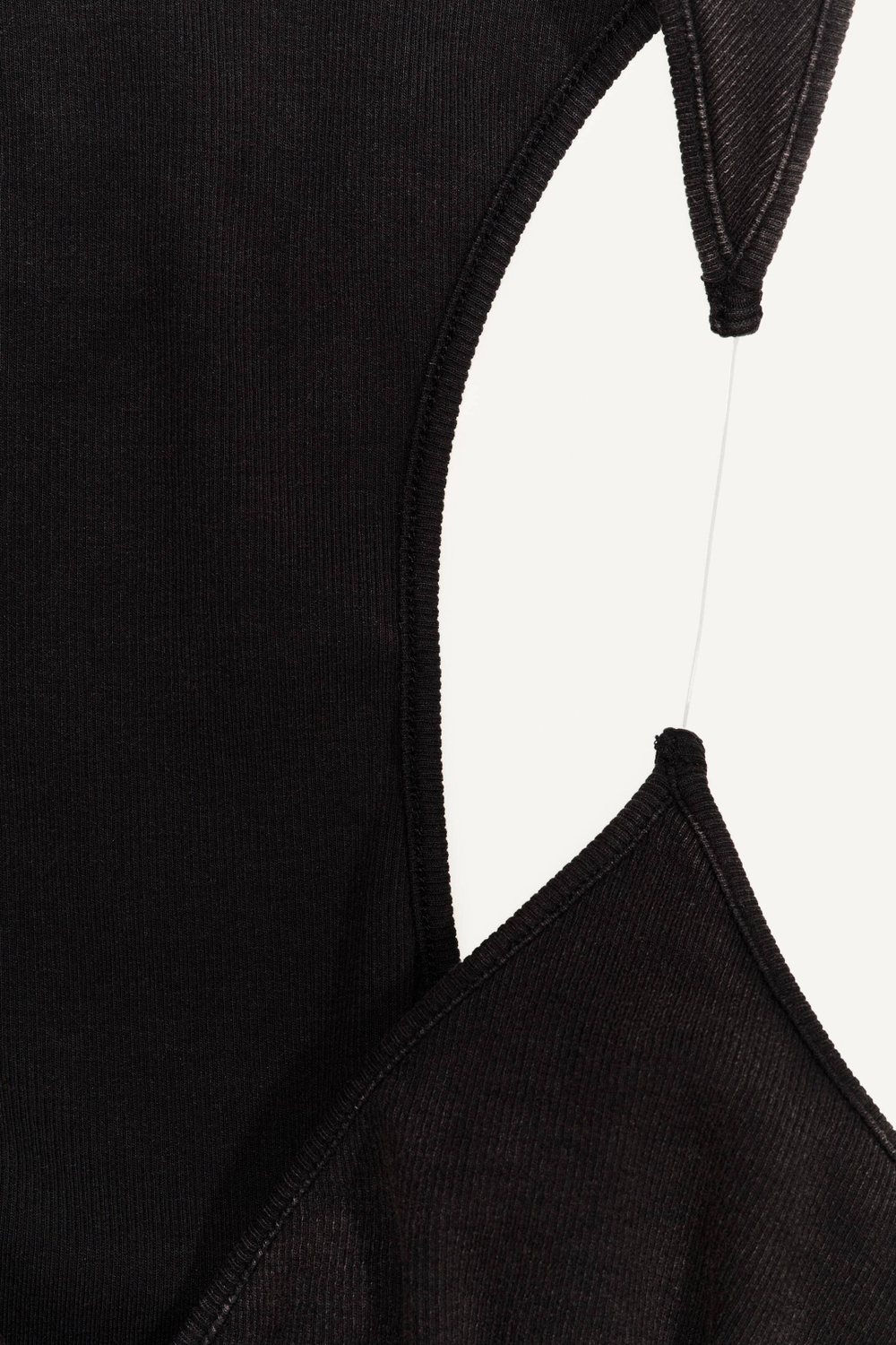 H&M - Glenn Martens Топ без рукавов в рубчик, черный