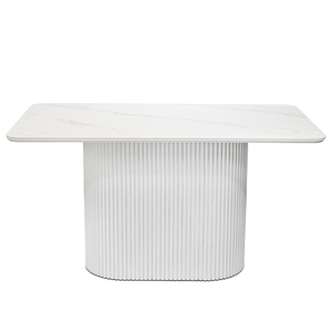 Стол Festa 140x85x77см, керамогранит белый мрамор