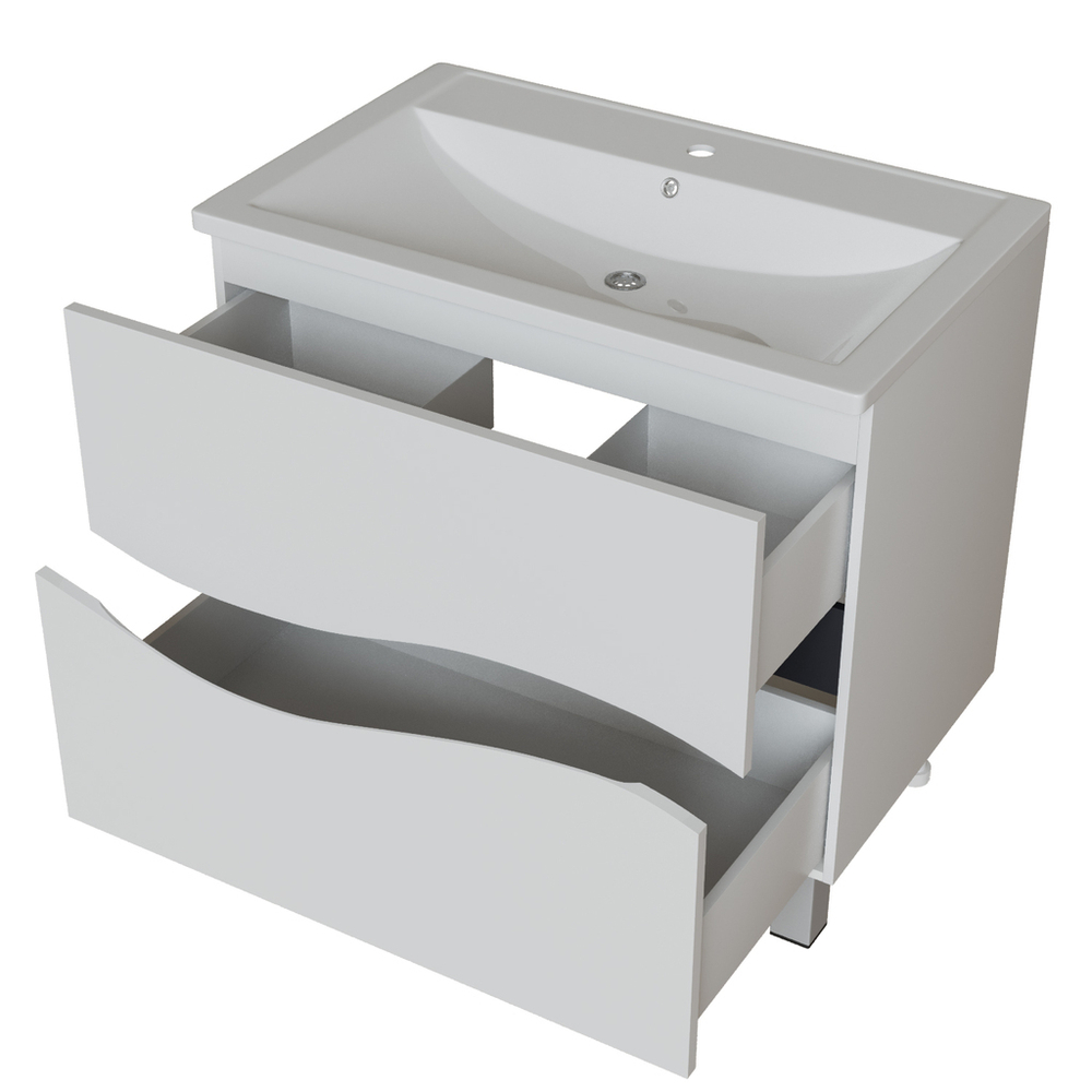 Тумба д/ванной "Лайф-80" под раковину Марго-80 (MIXLINE) (ПВХ)