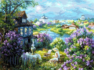 "Утро в деревне"-1931 канва с рисунком