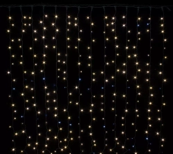 Занавес с мерцающим диодом 3*3 м., 220V, 600 теплых белых LED ламп, черный провод, Winner Light (ww.03.6B.600+)