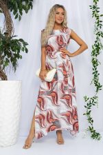 Платье Иниша (бело-бордовое) П13179-4М LT Collection