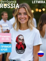 Футболка с принтом Матрёшка