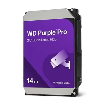 Жесткий диск Western Digital Purple Pro HDD 3.5" SATA 14Tb, 7200 rpm, 512MB buffer (DV&NVR + AI), CMR, WD142PURP