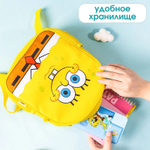 Рюкзак детский Deli "SpongeBob", 22х25х9 см, 1 отделение, 2 боковых кармана, желтый
