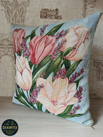 Декоративный гобеленовый чехол Тюльпаны ЮП 47х47