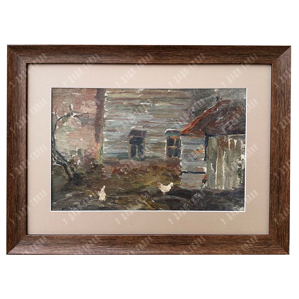 Сухомлинова Е. С. (1931–2017). Натюрморт с наперстянкой. Картон, масло СССР. 1970-е гг.