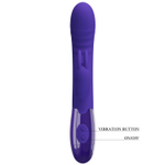 Вибратор-кролик Pretty Love Cerberus-Youth, 20,6 см, с «язычком»