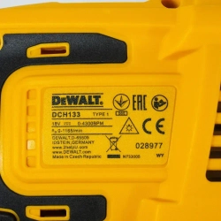 Dewalt, перфоратор, DCH133, 800 Вт, От аккумулятора, 18 В, 2 акб