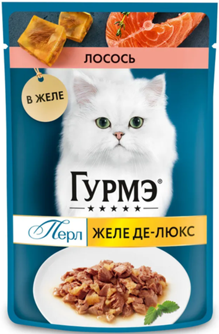 Гурмэ Де-Люкс Желе Лосось 75г.*26шт.