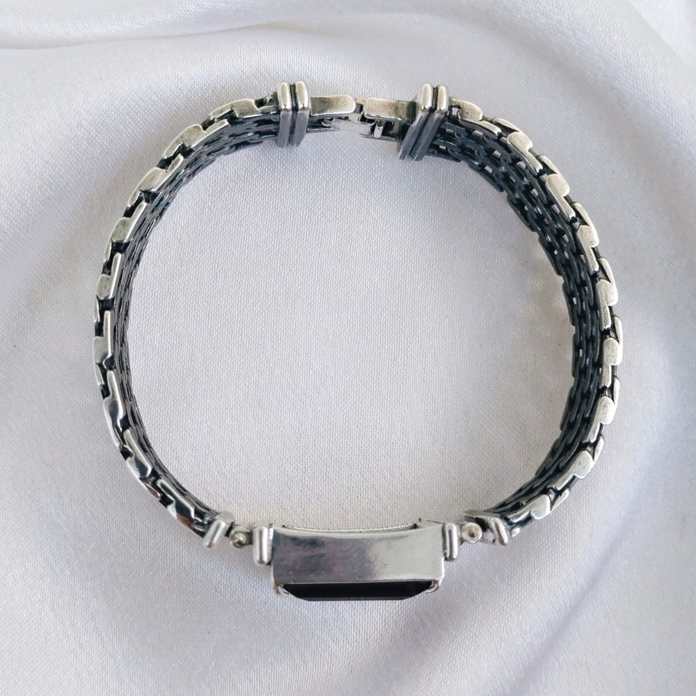 "Королла" браслет в серебряном покрытии из коллекции "Форсаж" от Jenavi с замком пряжка