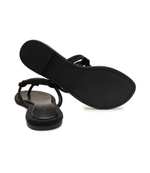 Кожаные вьетнамки MILLER KNOTTED PAVE TORY BURCH - черный(152177)