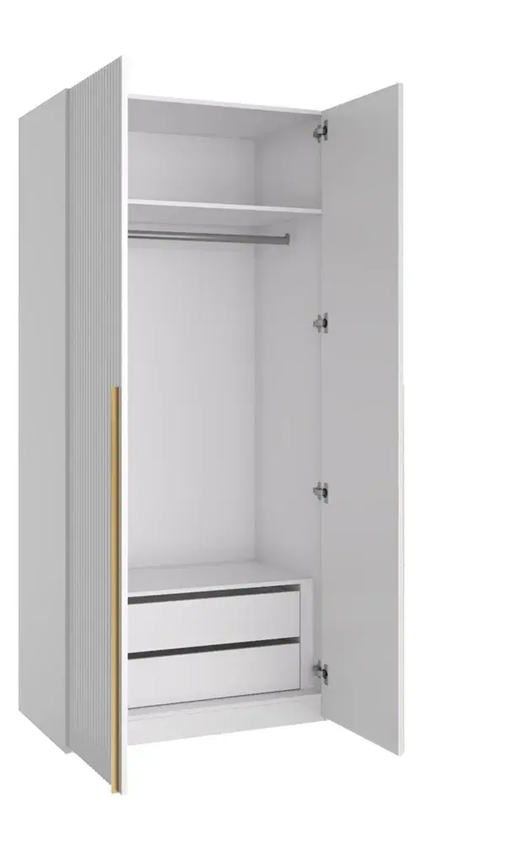 Шкаф для одежды Аляска 2х дверный, белый