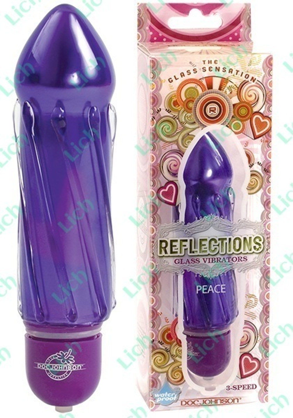 Аметистовый вибратор из стекла REFLECTIONS PEACE