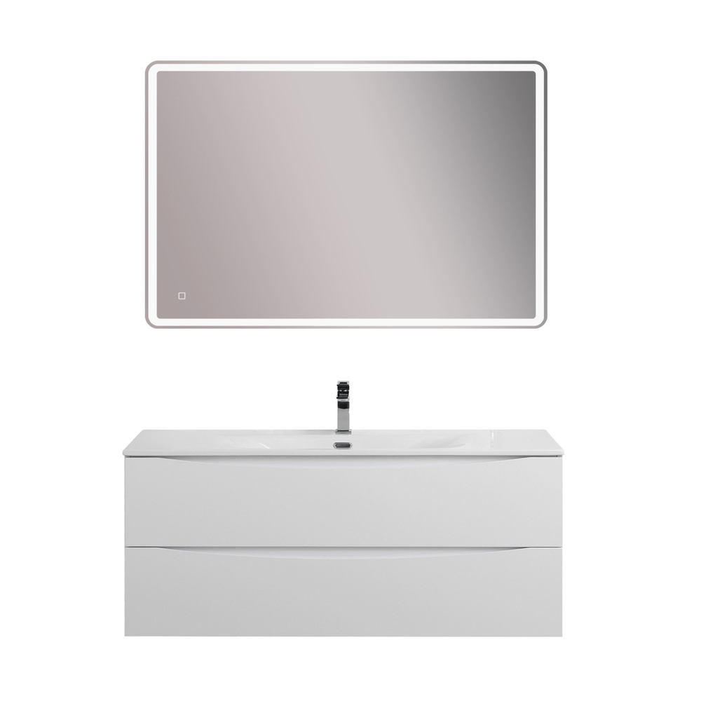 Тумба с раковиной подвесная BelBagno MARINO-CER-N-1200-2C-SO-BO-P Bianco Opaco, раковина белая BB-8099-120