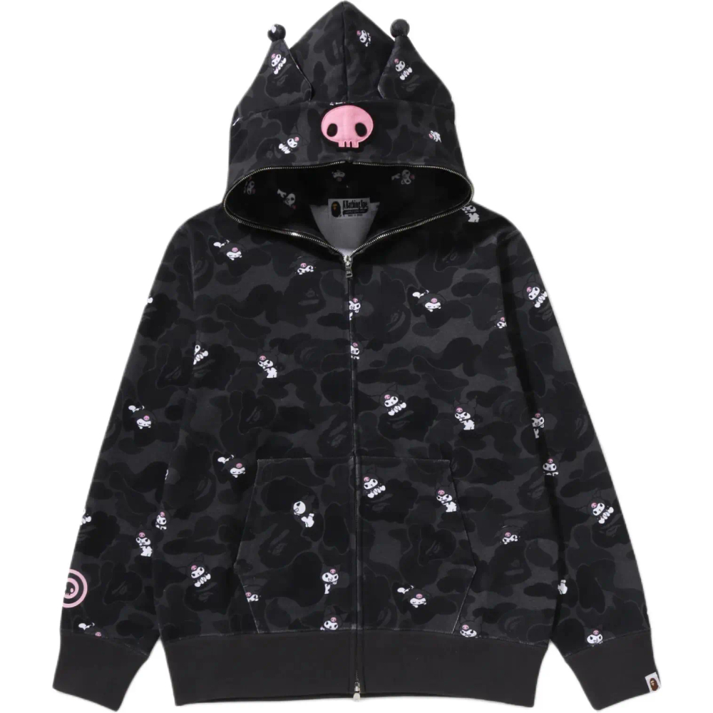 A Bathing Ape Bathing Ape X Sanrio Sweatshirts Moderate No Fleece Lined Zip Closure