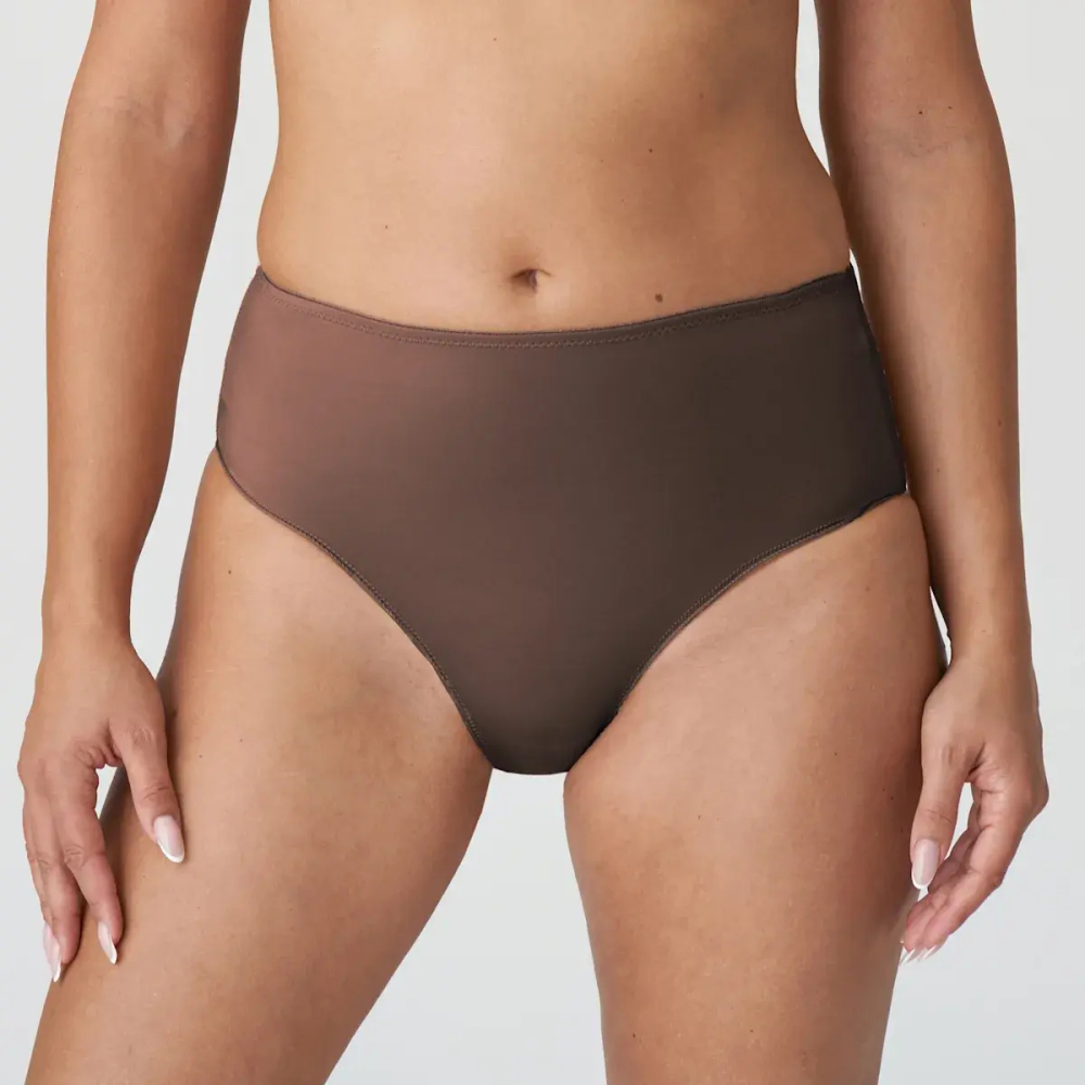 PRIMADONNA SATIN Трусы бесшовные с высокой талией, коричневый